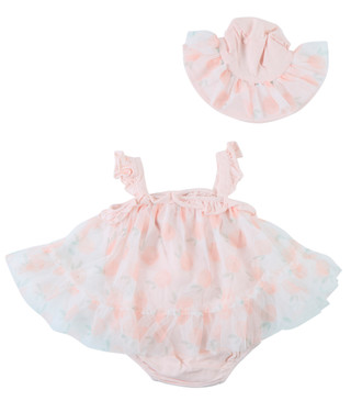 Thumbnail 1: Catherine Malandrino Baby Baby Girls Tutu Bodysuit with Hat 