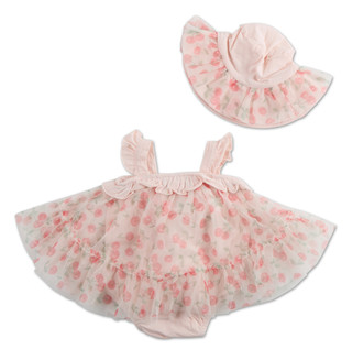 Thumbnail 2: Catherine Malandrino Baby Baby Girls Tutu Bodysuit with Hat 