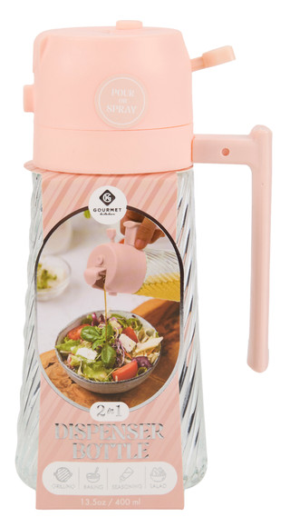 Thumbnail 1: GOURMET KITCHEN 13.5 oz Pour & Spray Glass Dispenser Bottle 