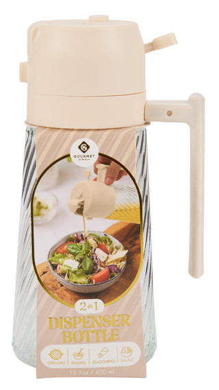 Thumbnail 1: GOURMET KITCHEN 13.5 oz Pour & Spray Glass Dispenser Bottle 