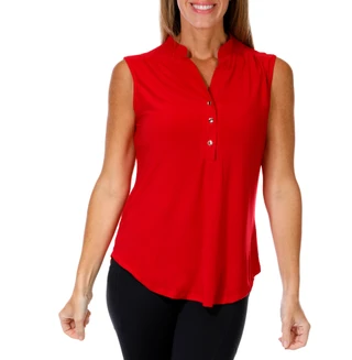 Thumbnail 1: SECRET CHARM Women's Solid Sleeveless Top 