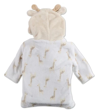 Thumbnail 2: Baby Gear Baby Boys Hooded Bath Robe with Plush Giraffe 