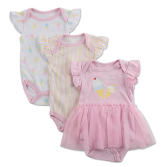 Thumbnail 1: Baby Gear Baby Girls 3 Pk Bodysuits 