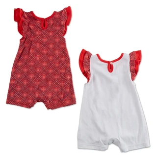 Thumbnail 2: Wrangler Baby Girls 2 Pk Americana Rompers 