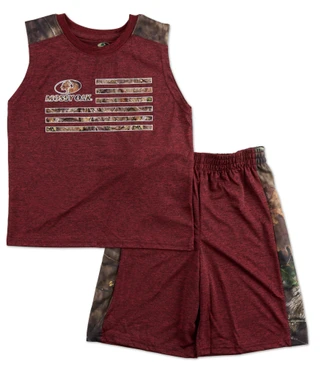 Thumbnail 1: Mossy Oak Boys Logo Tank & Shorts Set 