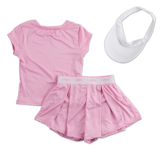 Thumbnail 2: Aeropostale Girls 2 Pc Skort Set with Visor 