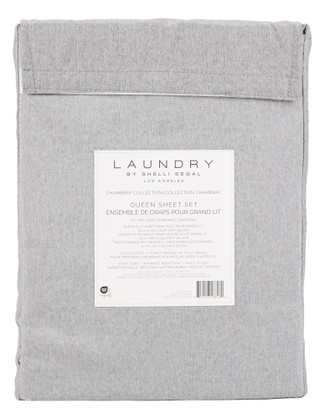 Thumbnail 2: LAUNDRY BY SHELLI SEGAL 4 Pc Queen Size Chambray Collection Set 