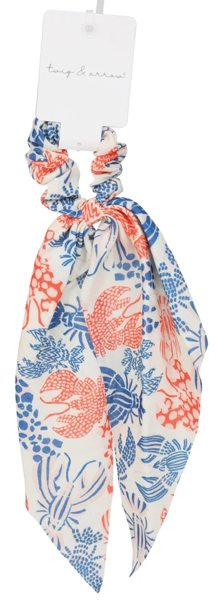 Thumbnail 1: TWIG & ARROW Lobster Print Tail Twister Hair Accessory  