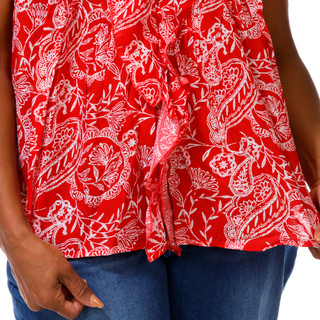 Thumbnail 2: Coral Bay Plus Sleeveless Voile Ruffle Front Top 