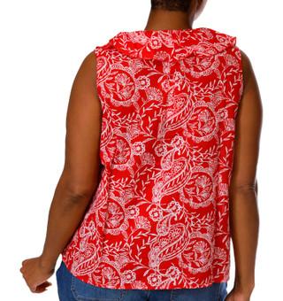 Thumbnail 3: Coral Bay Plus Sleeveless Voile Ruffle Front Top 