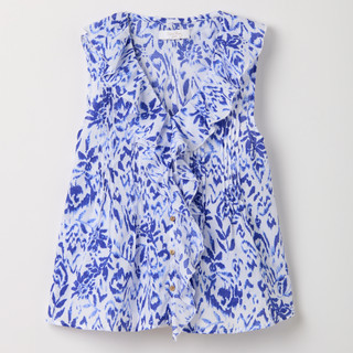 Thumbnail 1: Coral Bay Plus Sleeveless Voile Ruffle Front Top 
