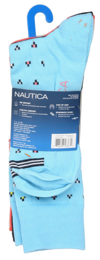 Thumbnail 2: Nautica Men's 5 Pk Print Crew Socks 