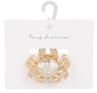 Thumbnail 1: TWIG & ARROW Rhinestone Crab Claw Clip 