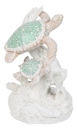 Thumbnail 1: Fancy That 9 in Stacked Mosaic Turtle Figurine Home Accent 