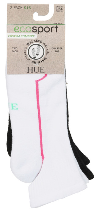 Thumbnail 1: Hue 2 Pk Quarter Top Socks  