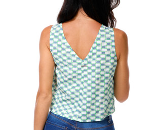 Thumbnail 3: Hurley Junior's Sleeveless V Neck Button Down Tank 