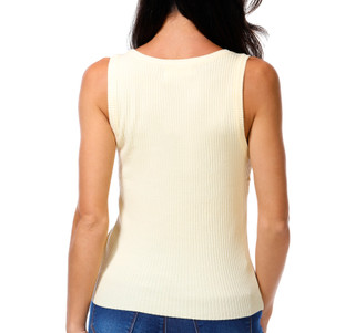 Thumbnail 2: BY TOGETHER Junior's Sleeveless Scoop Neck Ribbed Tank 