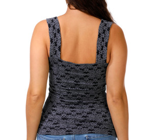 Thumbnail 2: HYFVE Juniors' Square Neck Jacquard Tank Top 