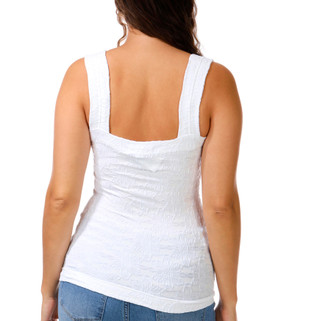 Thumbnail 2: HYFVE Juniors' Square Neck Jacquard Tank Top 