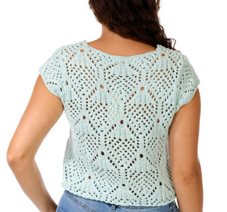Thumbnail 2: BY TOGETHER Junior's Short Sleeve Open Crochet Top 
