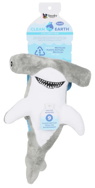 Thumbnail 1: Spunky Pup Hammerhead Shark Pet Toy 