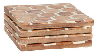 Thumbnail 1: Total home 4 Pk Square Coasters Set 