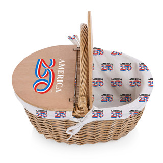 Thumbnail 2: Picnic Time America250 Country Vintage Classic Picnic Basket 