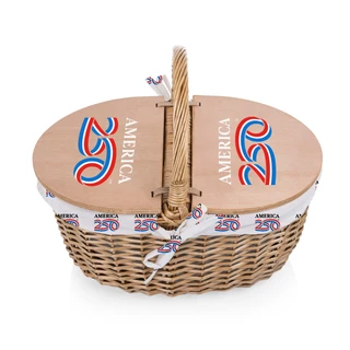 Thumbnail 1: Picnic Time America250 Country Vintage Classic Picnic Basket 