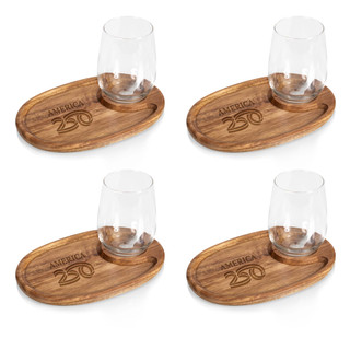 Thumbnail 2: Toscana America250 4 Pc. Wine Appetizer Plate Set  