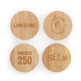 Thumbnail 1: Toscana America250 4 Pc. Coasters with Bottle Openers Set  