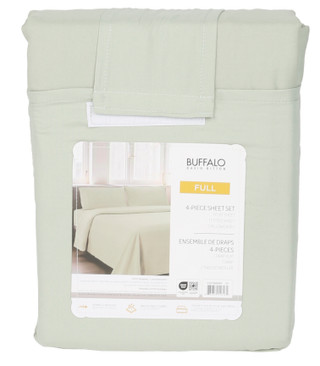 Thumbnail 2: Buffalo Full 4 Pc Micro Washed Sheet Set 