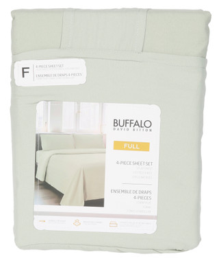 Thumbnail 1: Buffalo Full 4 Pc Micro Washed Sheet Set 