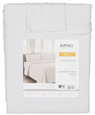 Thumbnail 2: Buffalo Full 4 Pc Micro Washed Sheet Set 