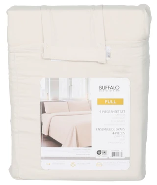 Thumbnail 2: Buffalo Full 4 Pc Micro Washed Sheet Set 