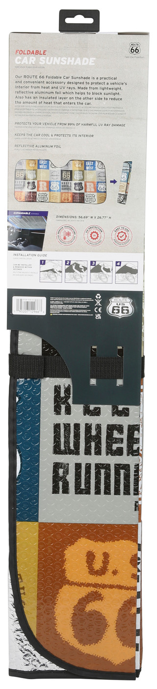 Thumbnail 2: Route 66 Route 66 Foldable Car Sunshade 