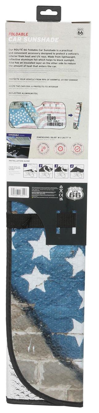 Thumbnail 2: Route 66 American Road Foldable Car Sunshade 