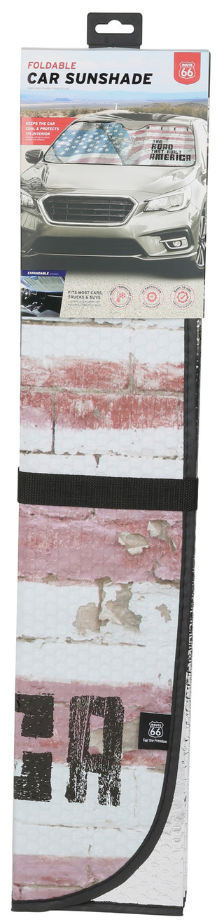 Thumbnail 1: Route 66 American Road Foldable Car Sunshade 