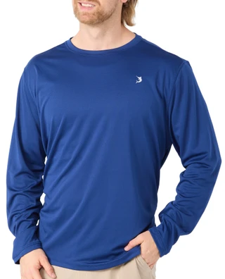 Thumbnail 1: REEL LEGENDS Men's Long Sleeve Freeline Crew Neck Performance Shirt 