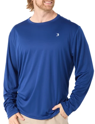 Thumbnail 2: REEL LEGENDS Men's Long Sleeve Freeline Crew Neck Performance Shirt 