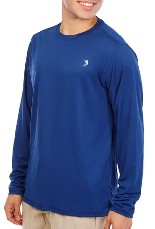 Thumbnail 10: REEL LEGENDS Men's Long Sleeve Freeline Crew Neck Performance Shirt 