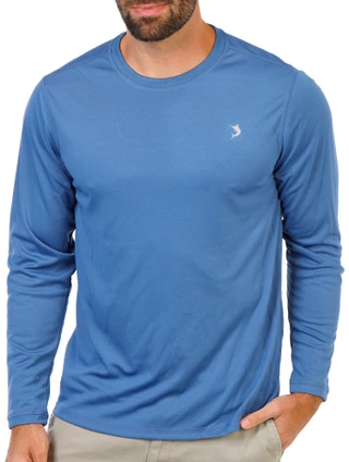 Thumbnail 1: REEL LEGENDS Men's Long Sleeve Freeline Crew Neck Performance Shirt 