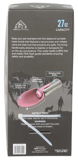 Thumbnail 2: APEX 27 oz Stainless Steel Pet Water Bottle 
