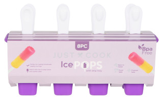 Thumbnail 1: Home Worldwide 8 Pc Silicone Ice Pops with Drip Tray 