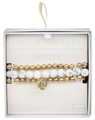 Thumbnail 1: Paige Harper 3 Pc Gold Plated Color Therapy Strech Bracelet Set 