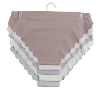 Thumbnail 2: Danskin Women's 5 Pk Scallop Edge No Show Bikini Panties 