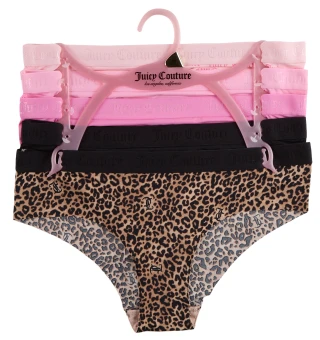 Thumbnail 1: Juicy Couture Juniors 5 Pk No Panty Line Hipster Panties 