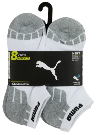 Thumbnail 1: Puma Men's 8 Pk Low Cut Cushioned Socks  