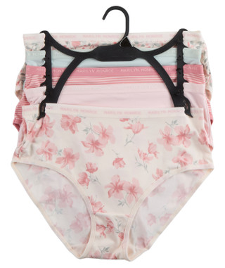 Thumbnail 1: Marilyn Monroe Women's 5 Pk Super Soft Brief Panties 