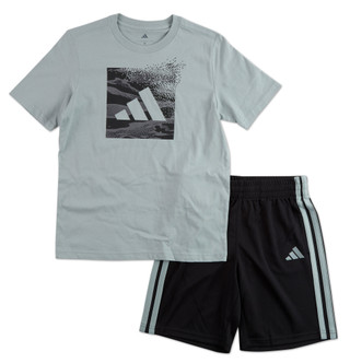 Thumbnail 1: Adidas Boys 2 Pc Logo Shorts & Tee Set 