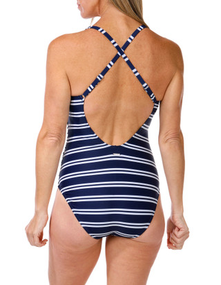 Thumbnail 2: Nautica Women's One Piece Shirred Scoop Neck Swimsuit 